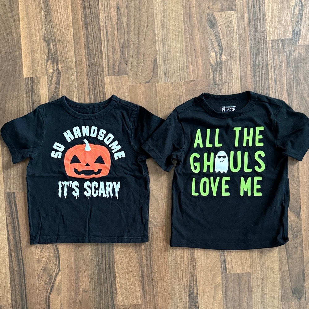 The Children's Place Black Graphic T-Shirts